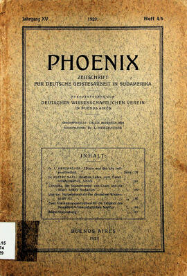 Phoenix. Zeitschrift für Deutsche Geistesarbeit in Südamerika