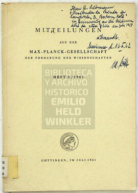 Mitteilungen aus der Max-Planck-Gesellschaft zur forderung der Wissenschaften
