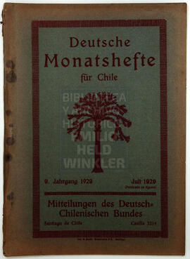 Deutsche Monatshefte für Chile 9. Jahrgang, Juli 1929