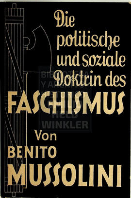 Die politische und sociale Doktrin des Faschismus