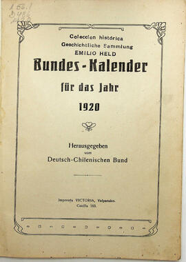 Bundes - Kalender für das Jahr 1920