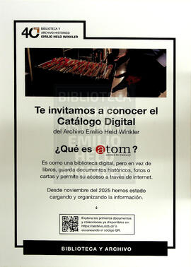 Te invitamos a conocer el Catálogo Digital del Archivo Emilio Held Winkler