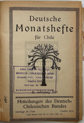 Deutsche Monatshefte für Chile 1931