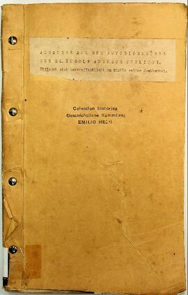 Auszüge aus der Autobiographie des Dr. Rudolf Amandus Philippi