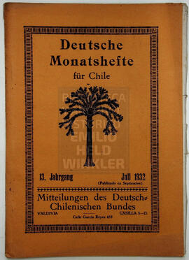 Deutsche Monatshefte für Chile. 13. Jahrgang, Juli 1932