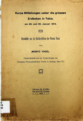 Kurze Mitteilungen ueber die grossen Erdbeben in Talca