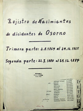 Rejistro de Nacimientos de disidentes de Osorno