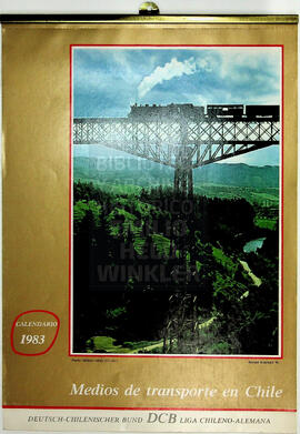 Calendario 1983. Medios de transporte en Chile. DCB
