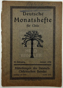 Deutsche Monatshefte für Chile 10. Jahrgang, Januar 1930