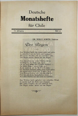 Deutsche Monatshefte für Chile. 13° año, Número 10, 1933