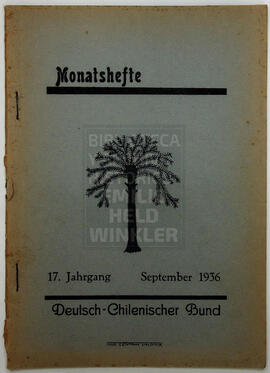 Monatshefte. 17. Jahrgang, September 1936 Deutsch-Chilenischer Bund