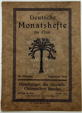 Deutsche Monatshefte für Chile 10. Jahrgang, September 1930