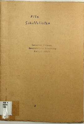 Alte Schiffslisten