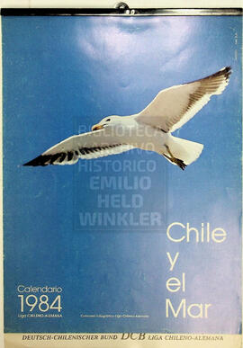 Calendario 1984. Liga Chileno-Alemana. Chile y el Mar