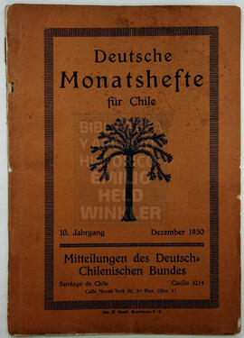 Deutsche Monatshefte für Chile 10. Jahrgang, Dezember 1930