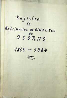 Rejistro de Matrimonios de disidentes de Osorno