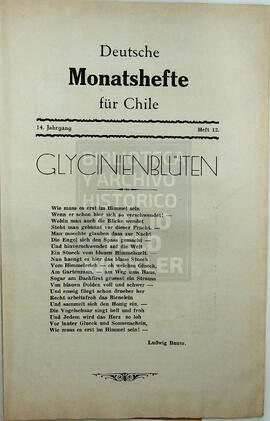 Deutsche Monatshefte für Chile. 14° año, Número n°12 1933