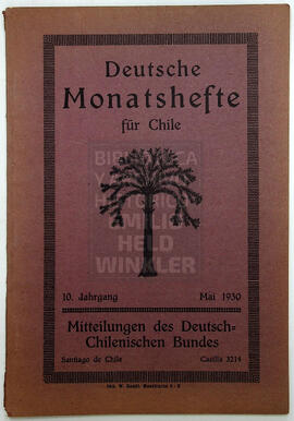 Deutsche Monatshefte für Chile 10. Jahrgang, Mai 1930