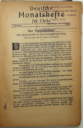 Deutsche Monatshefte für Chile 1927