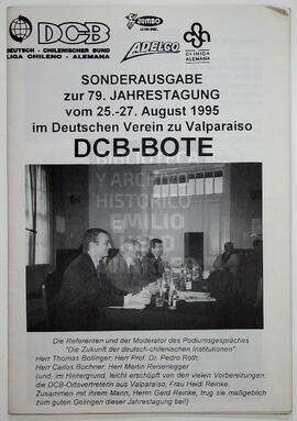 SONDERAUSGABE zur 79. JAHRESTAGUNG vom 25.-27 August 1995 im Deutschen Verein zu Valparaíso. DCB-BOTE