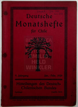 Deutsche Monatshefte für Chile 9. Jahrgang, Jan-Febr. 1929