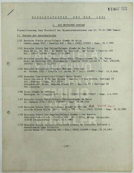 Schulstatistik des DCB 1991
