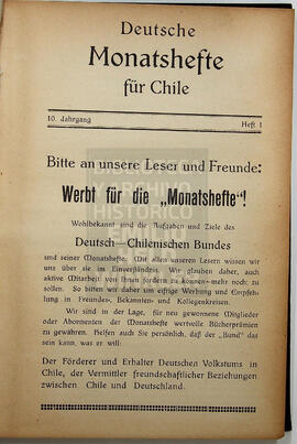 Deutsche Monatshefte für Chile 1930