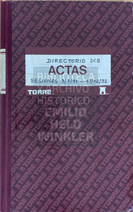 Directorio DCB. Actas sesiones 9/7/91 - 17/12/92