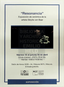 "Resonancia" exposición de cerámica de la artista Sibylle von Baer