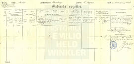 Certificado de Nacimiento de Erna Adelaide Oceana Schauenburg